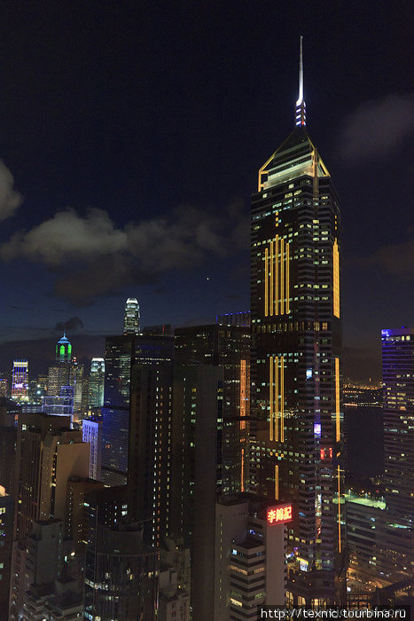 Гонконг с крыши небоскрёба в Wan Chai Гонконг