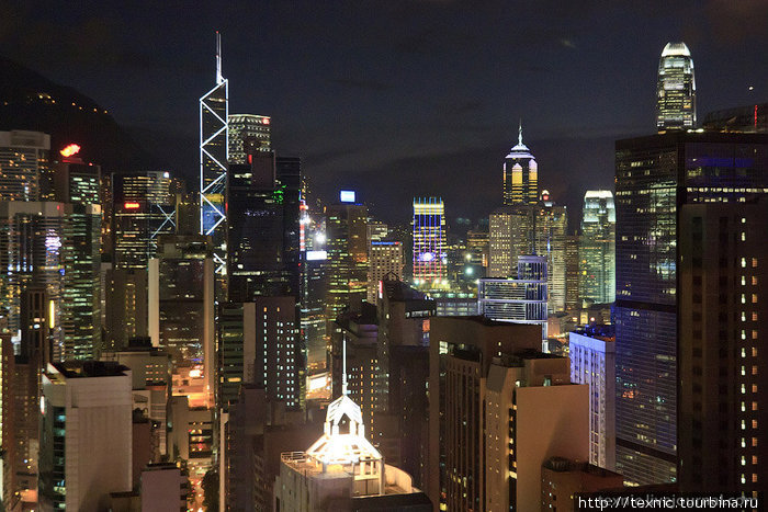 Гонконг с крыши небоскрёба в Wan Chai