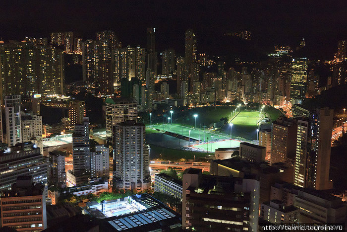 Гонконг с крыши небоскрёба в Wan Chai Гонконг