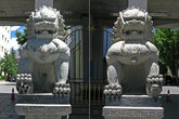 Раньше защитниками Лхасы были львы-защитники (к сожалению, забыл их тибетское название). Они ставились парами около входа в здание или жилище. Слева лев-мальчик, а справа — лев-девочка.