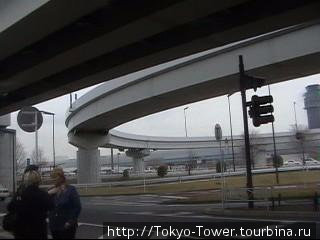 Въезд на кольцевую дорогу от аэропорта Нарита Япония