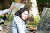 Исфахан.  Студентки художественного отделения университета.