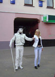 На ярославском Арбате — улице Кирова — можно было пообщаться с ожившими фигурами