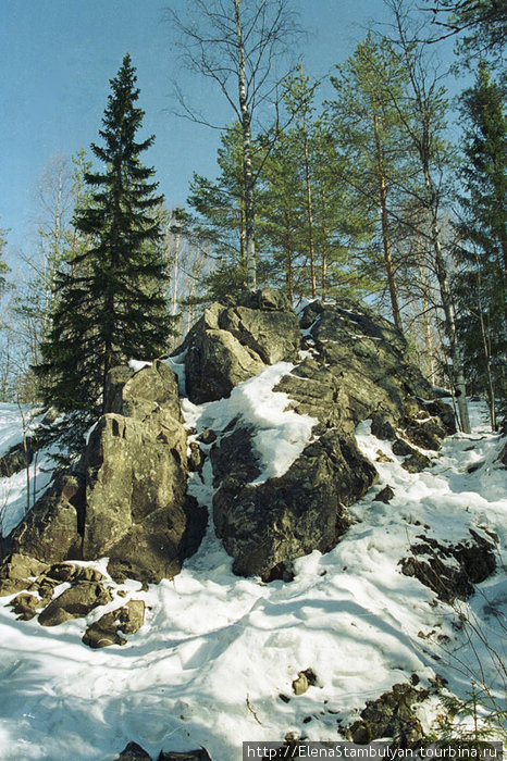 Водопад Кивач зимой Кивач Заповедник, Россия