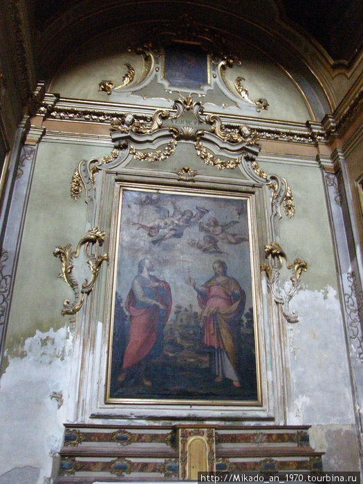 Картина внутри церкви в Бергамо Бергамо, Италия