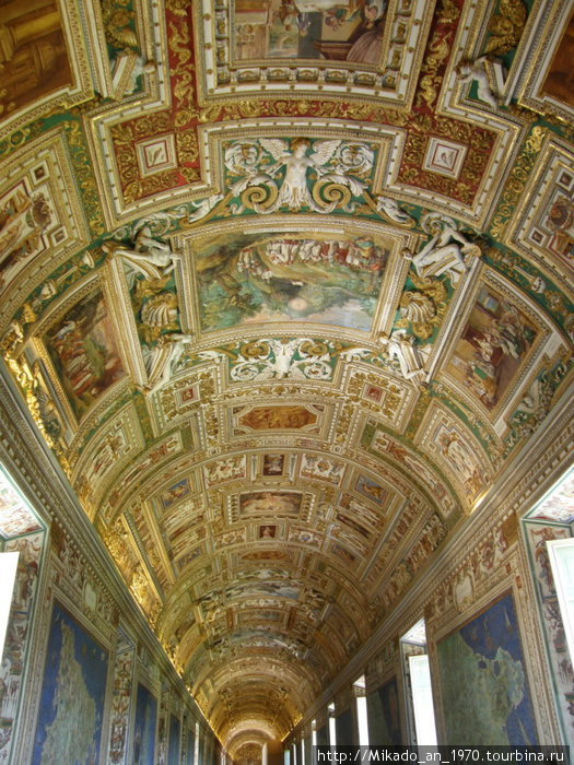 Потолок в картографическом зале Рим, Италия