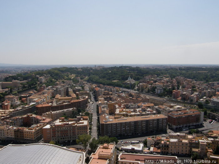Панорам Рима с купола собора Святого Петра Рим, Италия