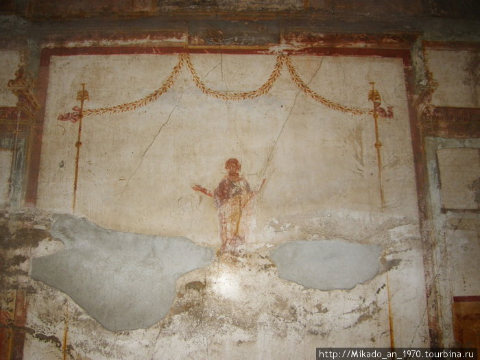 Фреска с изображением мужчины Помпеи, Италия