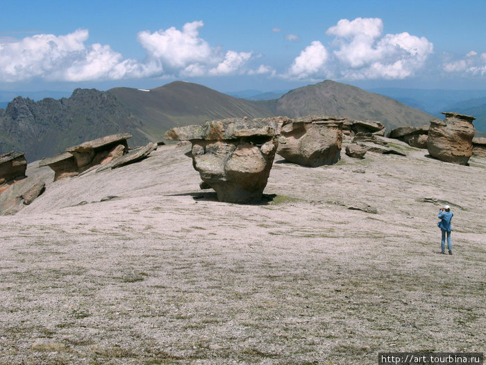 Мистическая поляна каменных грибов. Кабардино-Балкария, Россия