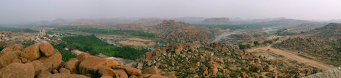 Панорама окрестностей Виджаянагара в северном направлении.