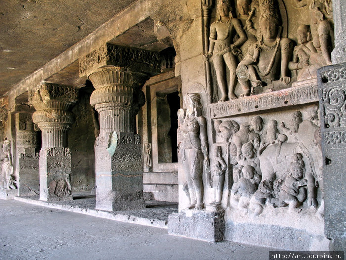 Эллора. Пещерные храмы. Эллора, Индия