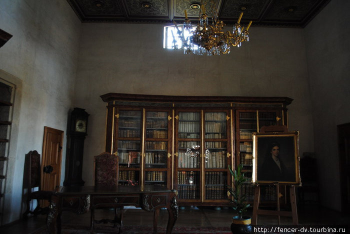 Библиотека и кабинет одного из прежних владельцев Телч, Чехия