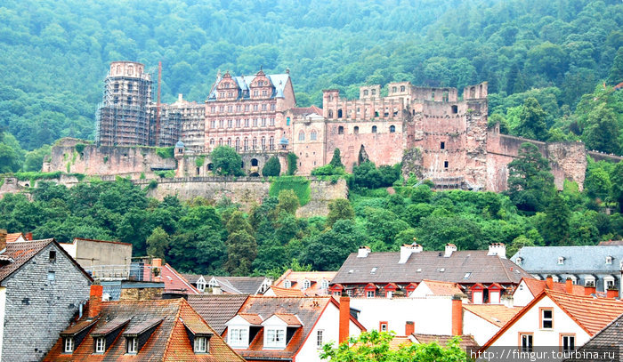 Замок Виттельсбахов на горе Кёнигштуль -символ г.Хайдельберг. Гейдельберг, Германия
