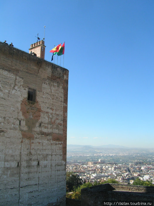Лучше всего любоваться пнорамами с крепостной башни Гранада, Испания