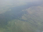 Невысокий Терекский хребет, он виден во время взлета