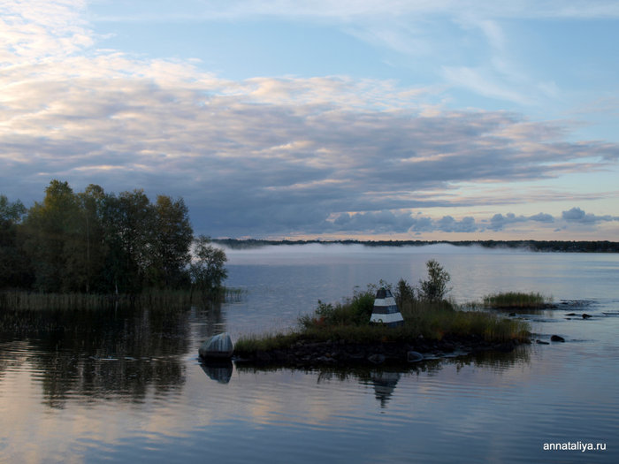 Утро на Онежском озере Кижи, Россия