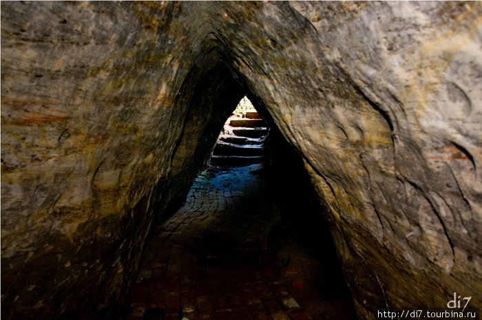 Пещера на р.Долгая Сланцы, Россия