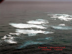 Линия встречи двух океанов. Слева  — Индийский, справа — Тихий. Происходит это на самой северной точке Новой Зеландии