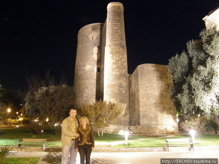 Ночной Баку Баку, Азербайджан