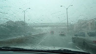 Первый раз, возвращаясь из Санто-Доминго, мы попали в дождь.