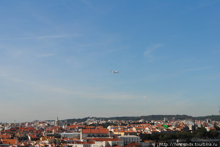 Самолеты в небе Лиссабона Лиссабон, Португалия