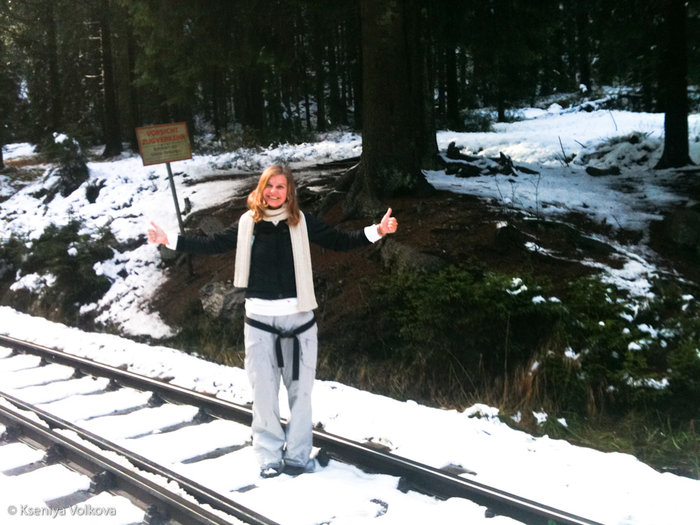 Где-то на половине пути снега было уже довольно много =) Ширке, Германия