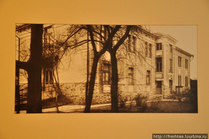 На стенах отеля — старинные фото, в том числе и самого здания отеля Сандор Павильон. Пьештяны, Словакия