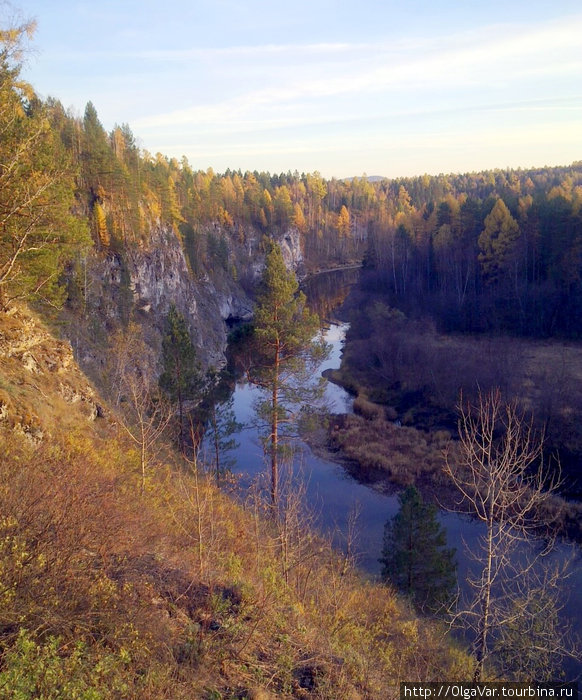 Природные скалы на реке Серга Нижние Серги, Россия
