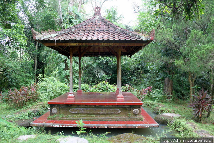 Беседка в парке у храма Таман Аюн Убуд, Индонезия
