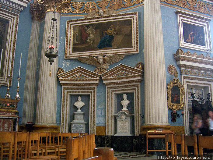Внутреннее убранство церкви Моста, Мальта