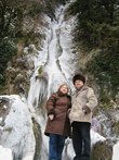 Живописный водопад зимой