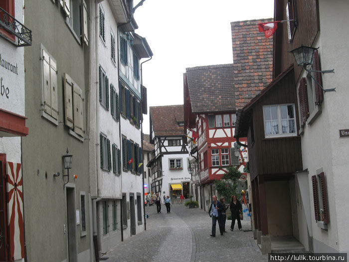 Прогулка по средневековому городку Штайн-на-Рейне, Швейцария