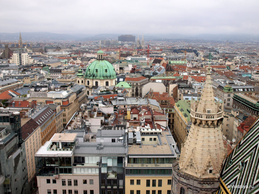 Вид с колокольни на Вену Вена, Австрия