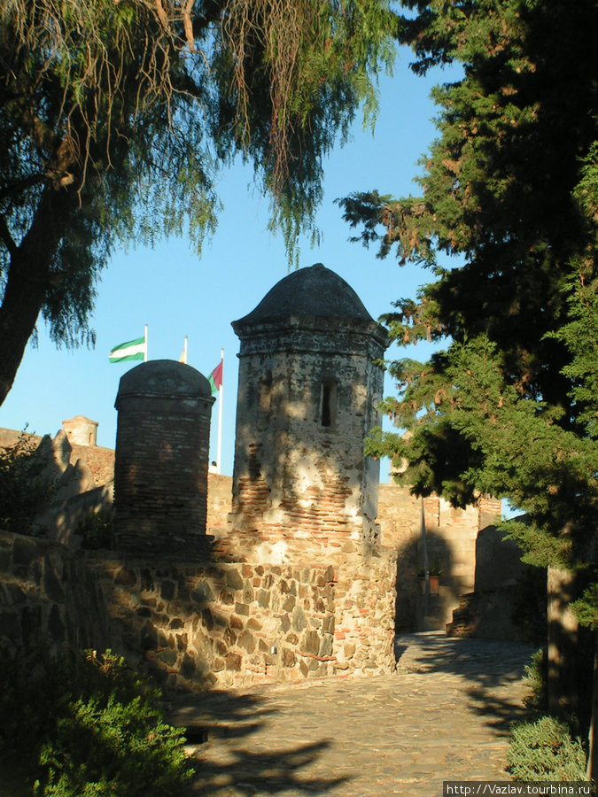 Внутри крепости Малага, Испания