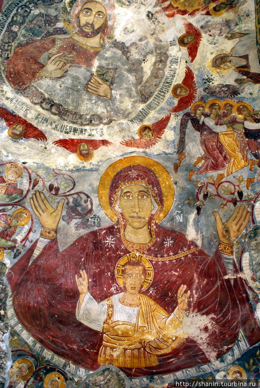 Фреска на потолке церкви в монастыре Сумела Трабзон, Турция