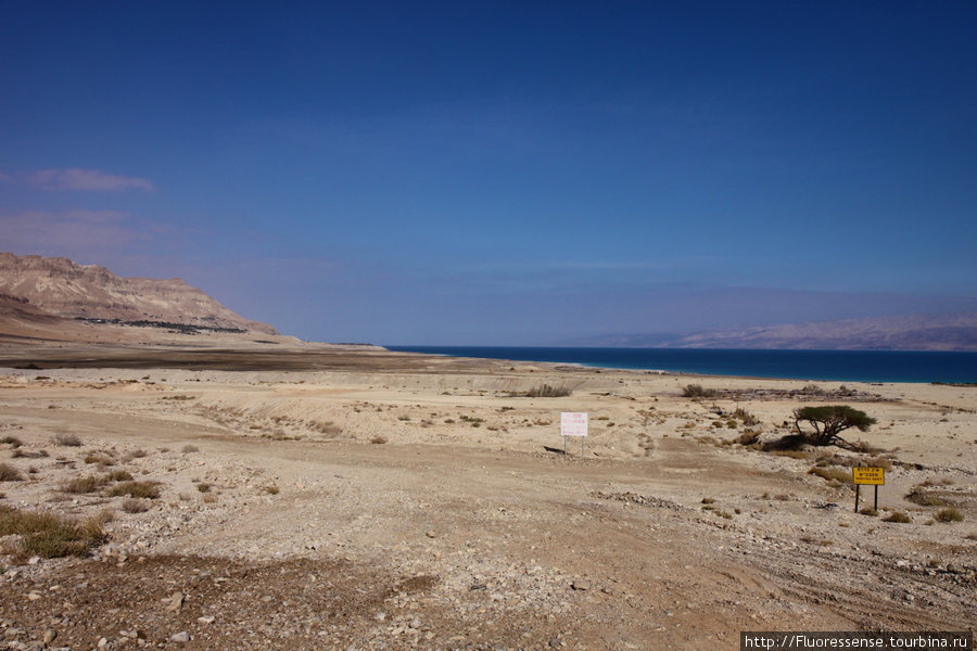 В вот и преславутое Мертвое море. Мертвое — да, понятно, но море — это, конечно, слишком. Не слишком большое озеро. Израиль