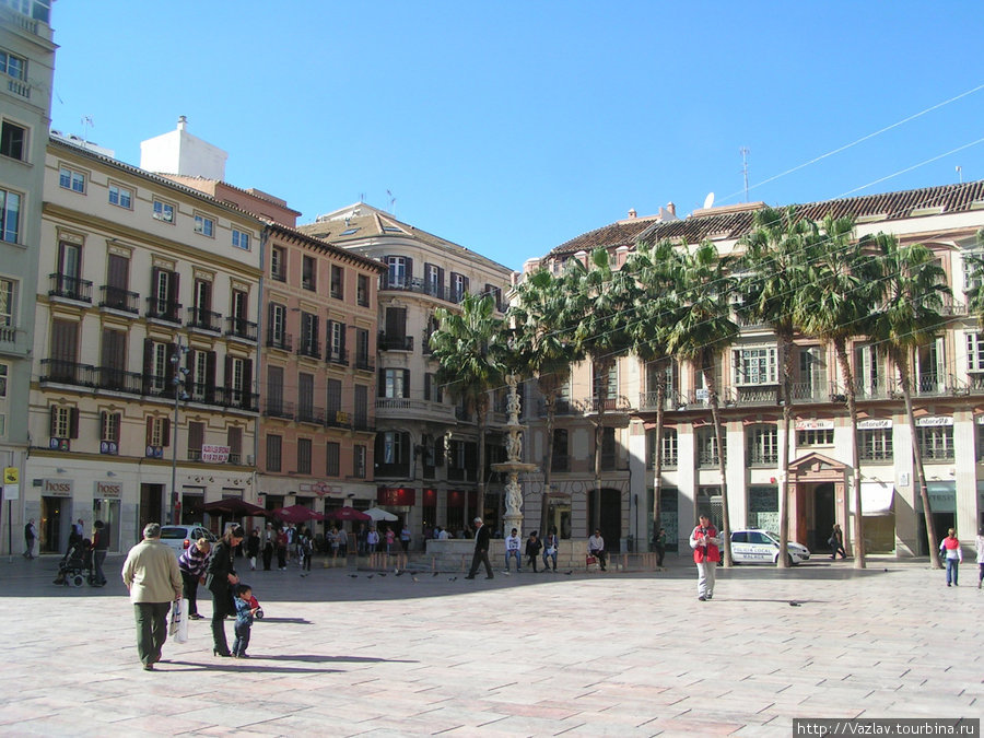 Вид на площадь Малага, Испания