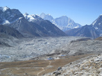 Ледник Кхумбу и Горак Шеп с вершины Кала Паттар