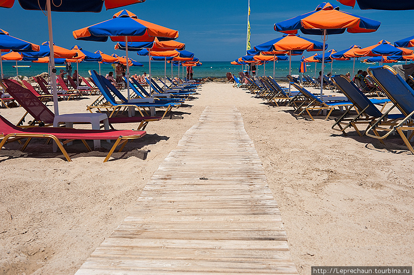 Пляж в Сталиде Остров Крит, Греция