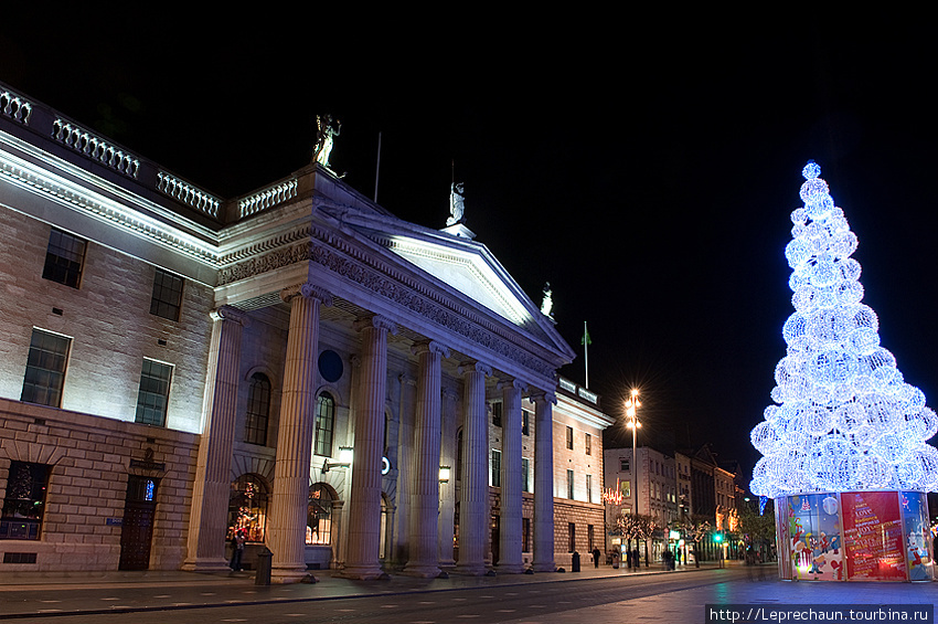 РОждество на центральной улице Дублин, Ирландия