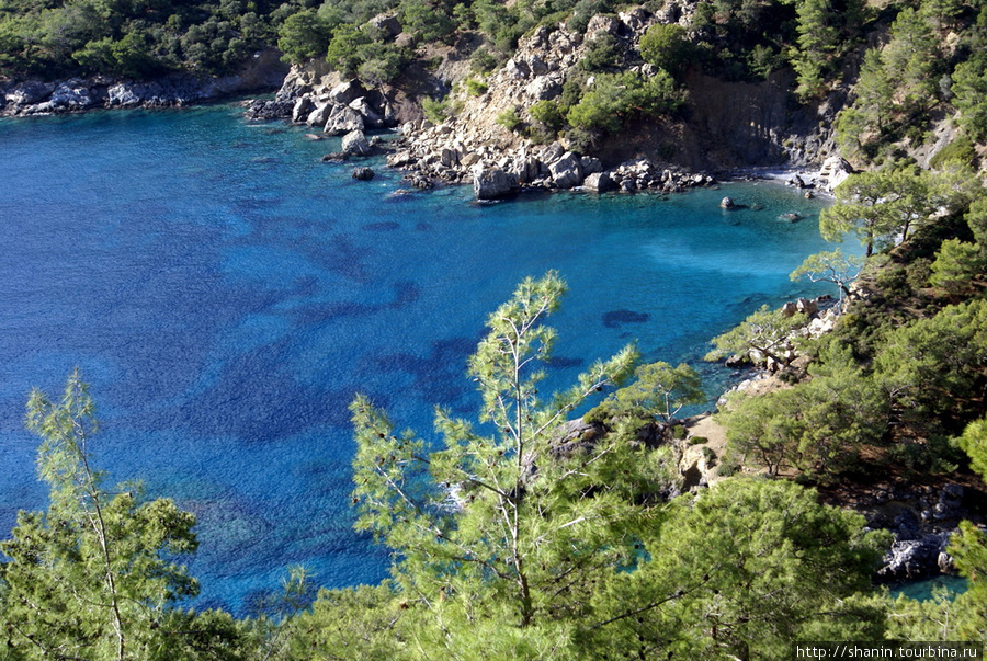 Очень синяя вода Олюдениз, Турция