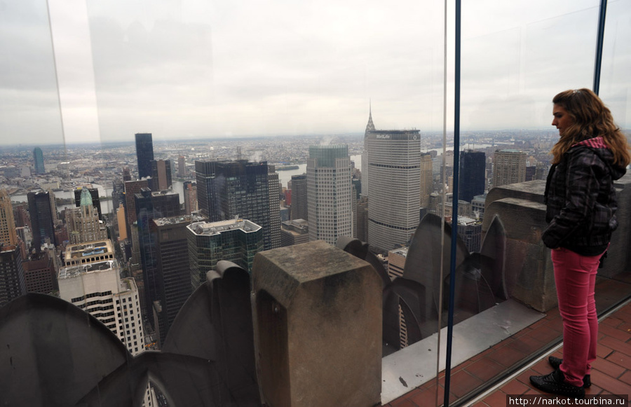 толстые стекла предохраняют от любителей полетать, невозможно просунуть большой объектив Нью-Йорк, CША