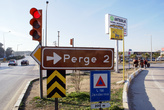 Поворот на Перге с главного шоссе