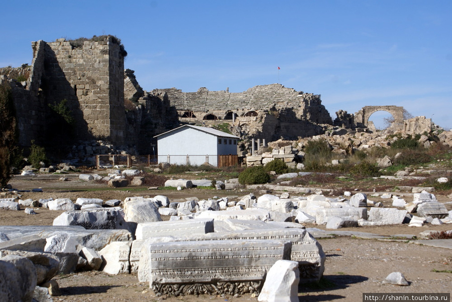 Руины в Сиде Сиде, Турция