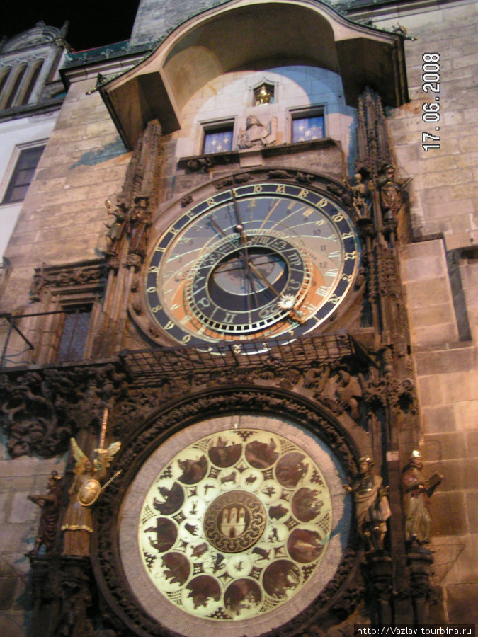 Часы в ночи Прага, Чехия