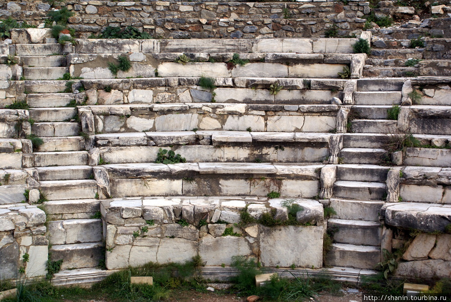 Зрительские ряды в Одеоне Эфес античный город, Турция