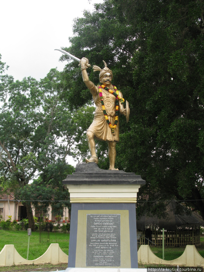 Деятель освобождения (боролся с англичанам 200 лет назад). Город Вавунья Шри-Ланка