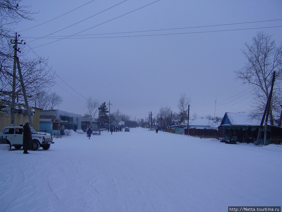 Одна из улиц Железинка, Казахстан