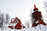 По мнению шведов — это самое красивое деревянное здание в стране в каком-то году... Церковь в Кируне открыли в 1912 г. Внутри изумительно красиво и уютно!