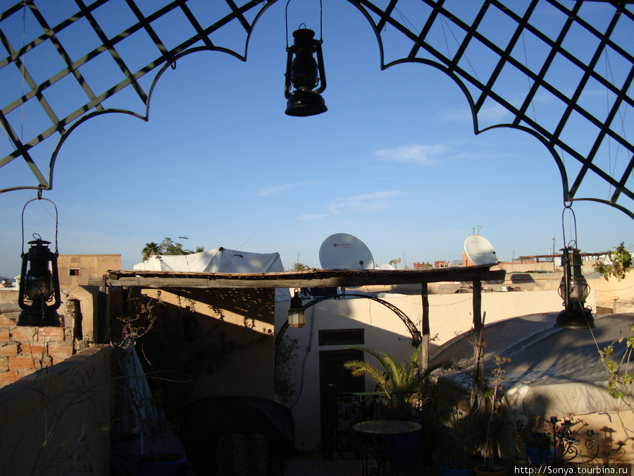 Вид с террасы риада Дарна Марракеш, Марокко